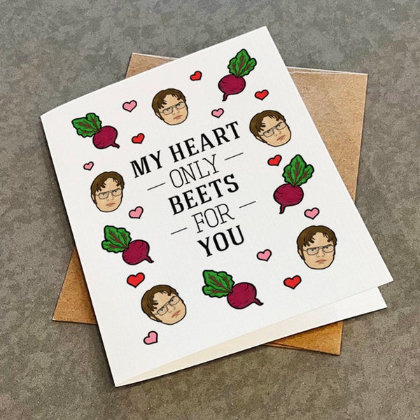 My Heart Only Beets For You - Cute Anniversary Day Card - Classic TV Show Greeting Card