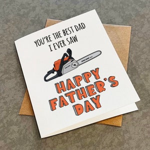 Best Dad Ever Father's Day Card, Funny Father's Day Card, Power Tool Dad, Witty Father's Day Card