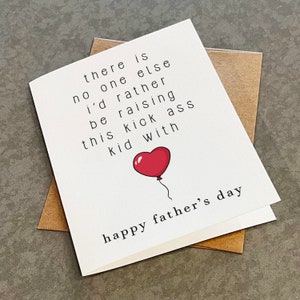Carte Kick Ass Kid pour la fête des pères pour mari - Il n'y a personne d'autre que je préférerais élever avec qui Kick Ass Kid, belle carte de voeux pour lui