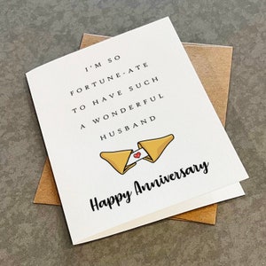 Jolie carte d'anniversaire de biscuits de fortune, cadeau d'anniversaire génial pour mari, cadeau d'anniversaire adorable pour femme, belle carte d'anniversaire