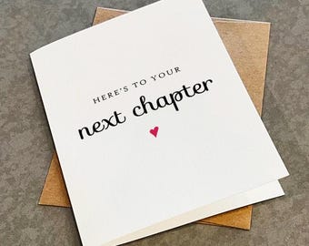 Elegant Retirement Card: Next Chapter, New Job, Good Luck