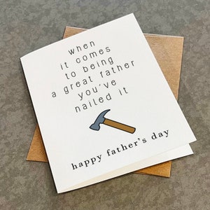 Carte DIY pour la fête des pères - Père bricoleur cool - Vous avez réussi une carte pour la fête des pères, carte de voeux mignonne et amusante pour lui