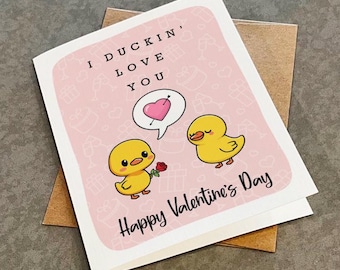 Funny Duck Valentine's Day Card: Animal Pun Greeting