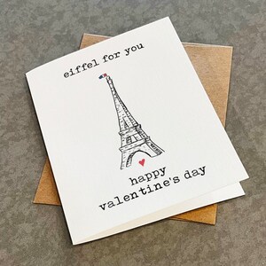 Carte de Saint-Valentin Je suis tombée amoureuse de vous - Cadeau du jour J Tour Eiffel sur le thème de la France - Beau cadeau de carte de Saint-Valentin