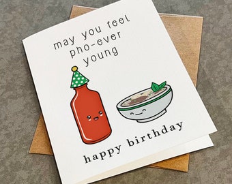 Forever Young Cute Birthday Card For Daughter, Pho Birthday Card, Happy Birthday Card, 30th Birthday Card For Her, Cute Birthday Card