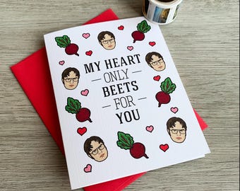 My Heart Only Beets For You - Cute Anniversary Day Card - Classic TV Show Greeting Card