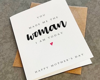 Tarjeta sincera para el Día de la Madre: «Me hiciste la mujer»