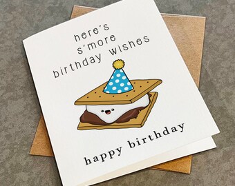 Many S'more Birthday Wishes, Cute Birthday Card Daughter, Adorable Birthday Card For Son, Birthday Card For Him, Happy Birthday Wishes