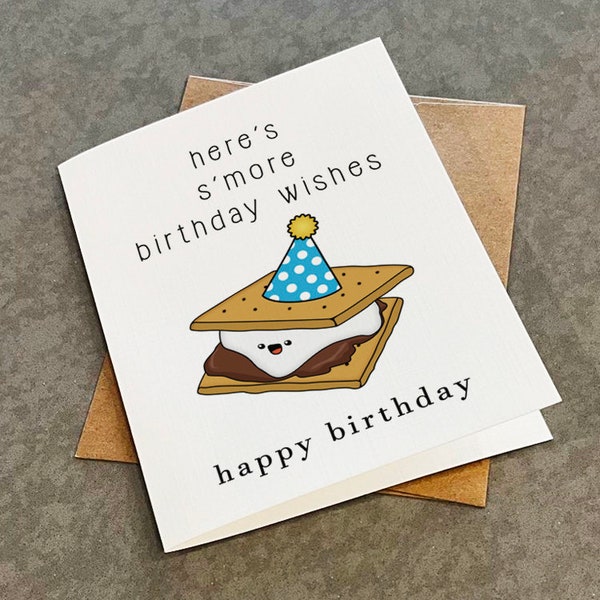 Many S'more Birthday Wishes, Cute Birthday Card Daughter, Adorable Birthday Card For Son, Birthday Card For Him, Happy Birthday Wishes