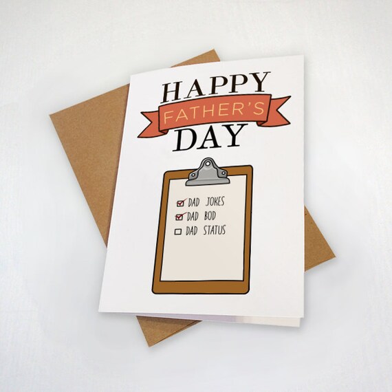 Check List for New Dad Funny Father's Day Card Expecting Dad or - Main Image
