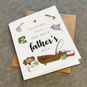 Le plus beau cadeau de fête des pères - Charmant et adorable cadeau de fête des pères pour papa pêcheur - Carte pour lui