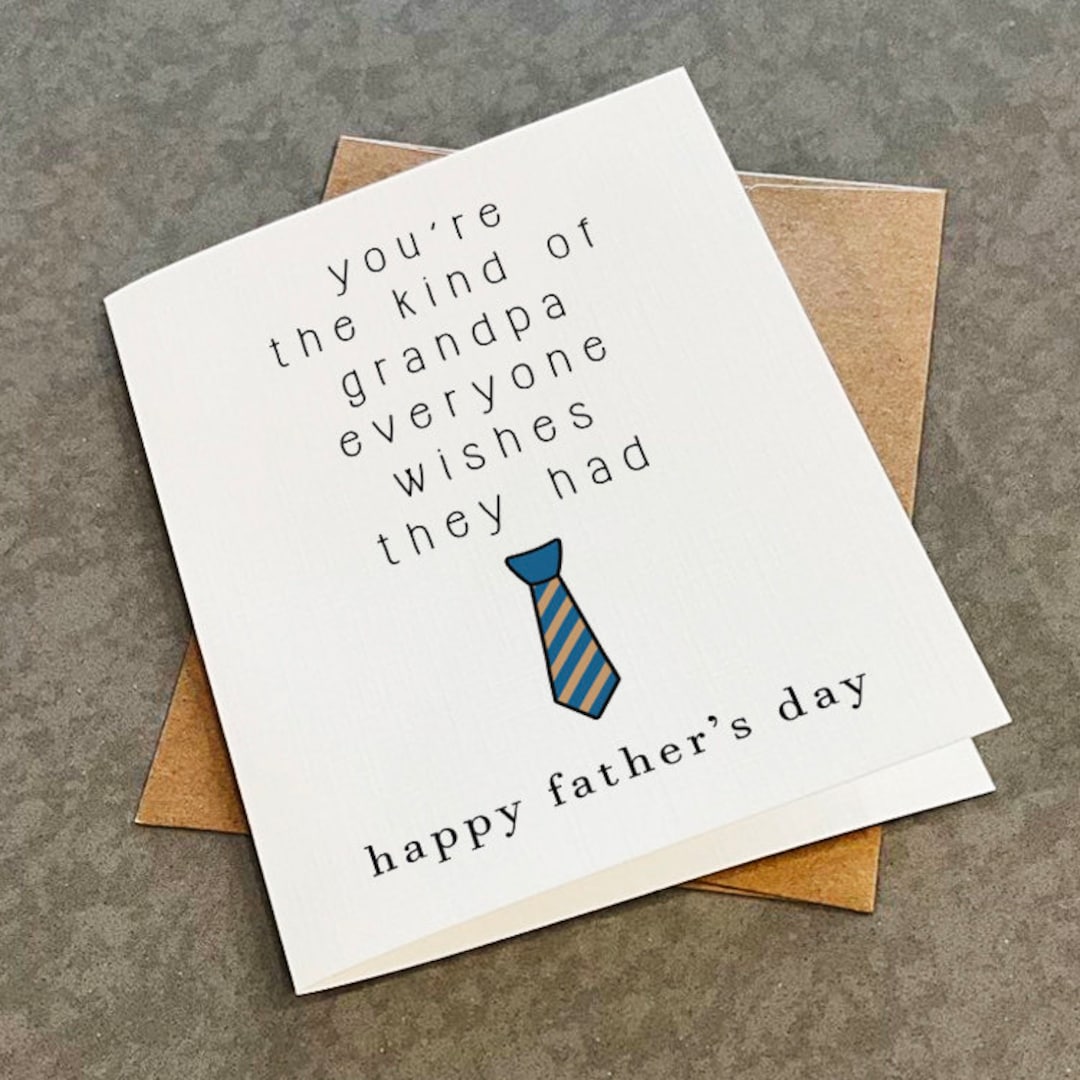 Father's Day Card for Grandpa, Kind Grandpa - Etsy