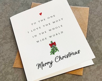 Romantic Christmas Card: Sweet Holiday Card For Him or Her