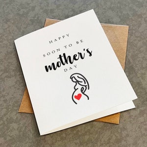 Carte de fête des mères qui sera bientôt maman, beau cadeau de fête des mères pour femme enceinte, première carte de fête des mères pour elle