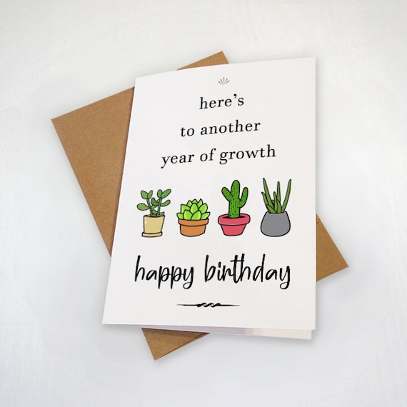 House Plants Birthday Card Lovely Birthday Card for Amateur