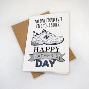 Funny Father's Day Card - Classic Dad Sneakers - No One Could Ever Fill Your Shoes