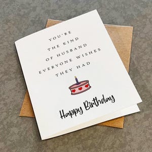 Carte d'anniversaire attachante pour mari merveilleux - Vous êtes le genre de mari que tout le monde rêvait d'avoir - Jolie carte de voeux pour lui