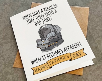 Father's Day Card For New Dad - Funny Father's Day Card - New Dad Father's Day Card - Dad Joke Father's Day Card For New Parent