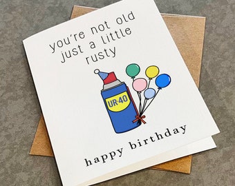 Funny 40th Birthday Card for Dad: Handyman Theme