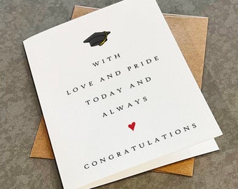 Love and Pride Graduation Card: Congratulations Card for Graduate