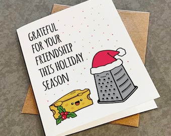 Funny Holiday Card For Co-Workers & Neighbors: 'Grateful For Your Friendship'