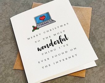 Funny Christmas Card for Girlfriend, Internet Love