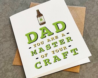 Tarjeta para papá cervecero artesanal - Día del Padre Maestro Cervecero
