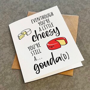 Carte de fête des pères au fromage, carte de fête des pères mignonne et drôle pour lui, un bon papa, carte de gouda, cadeau de fête des pères pour mari