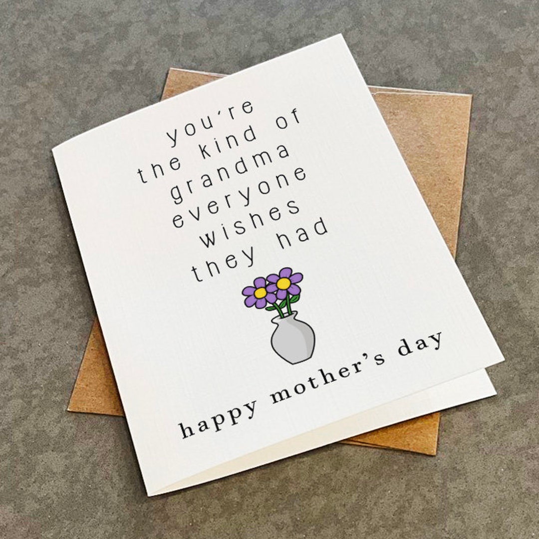 Buy Grandma Mother's Day Card: Kindest Grandma Ever Online in India