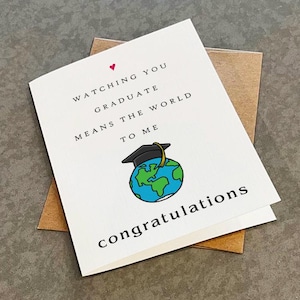 Fier de vous carte de voeux de remise des diplômes, adorable carte de félicitations pour fille, carte de remise des diplômes