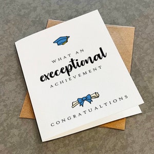 Carte de remise de diplôme pour réalisation exceptionnelle, carte de félicitations pour diplômé avec mention très bien, carte d'université pour fille, nièce ou neveu