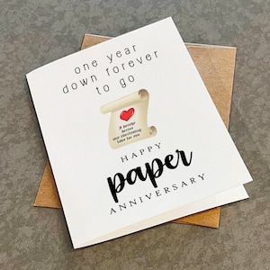 Carte d'anniversaire en papier pour elle, jolie carte de premier anniversaire pour petite amie, belle carte d'anniversaire pour petit ami