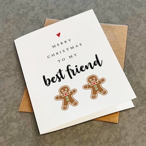 Best Friend Christmas Card, Happy Christmas Card, Holiday Card For Bestie, Card For Sister, Card From Her