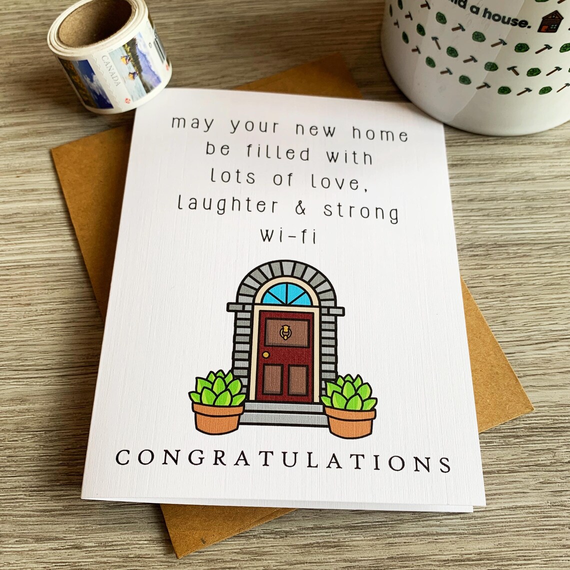 New Home Congratulations Card, Funny Congrats Card for New House. Cute ...