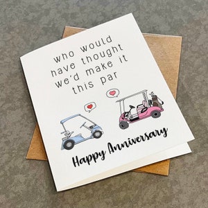 Carte d'anniversaire sur le thème du golf - voeux d'anniversaire de blague papa drôle pour mari, carte de voeux d'anniversaire pour golfeur, carte de voeux A2 blanche