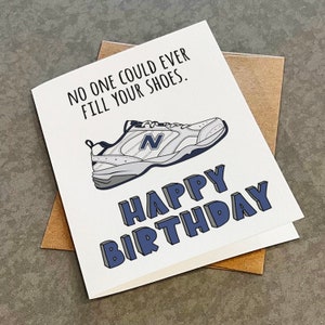 Classic Sneaker Dad Birthday Card - No One Could Ever Fill Your Shoes Funny Birthday Card For Husband - Uncle Birthday Card Older Brother