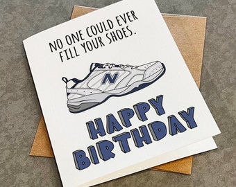 Husband Birthday Card: 'No One Could Ever Fill Your Shoes' - 40th Birthday Card For Him
