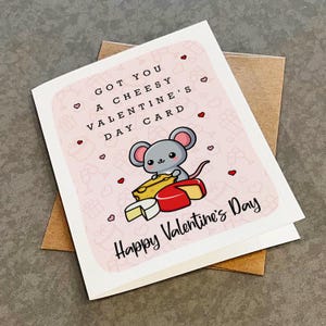 Carte de Saint-Valentin au fromage drôle - Vous avez une carte de Saint-Valentin au fromage - carte de voeux pour le jour V sur le thème de la souris pour les amis