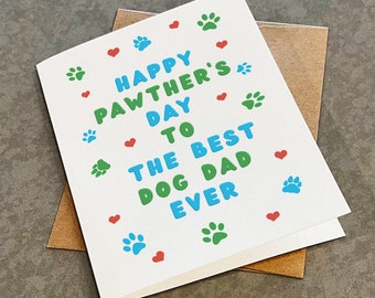 Dog Fathers Day Card - Father's Day Card From The Dog, Dog Dad Card, Father's Day Gift For Brother, Uncle
