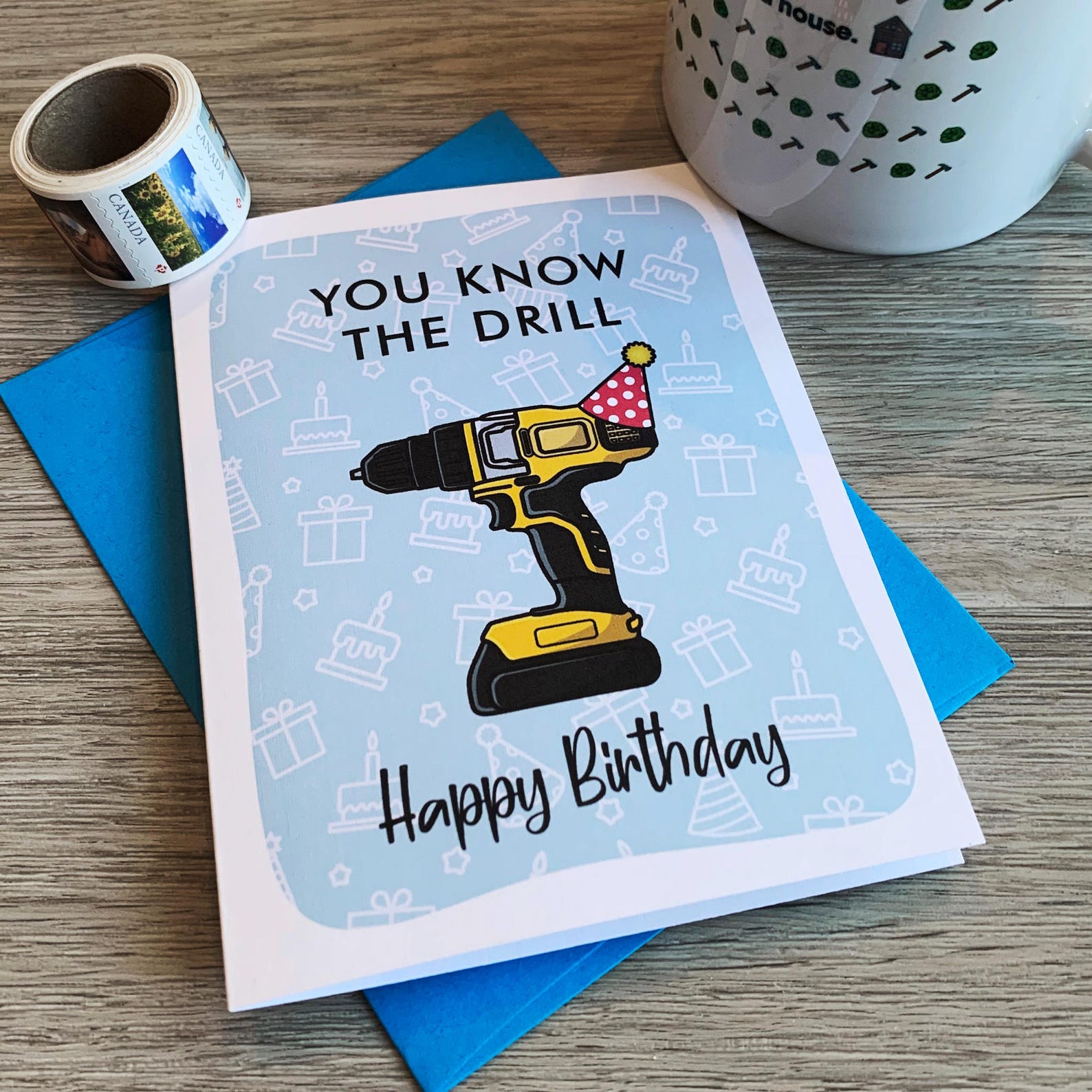 Funny Handyman Birthday Card: Power Drill Greeting for Dad - Etsy