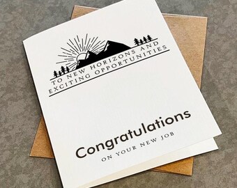 Retirement Card: New Horizons, Good Luck, Coworker Leaving