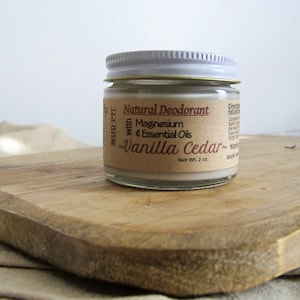 Natural deodorant no baking soda, natural deodorant cream, natural deodorant, Vanilla Cedar