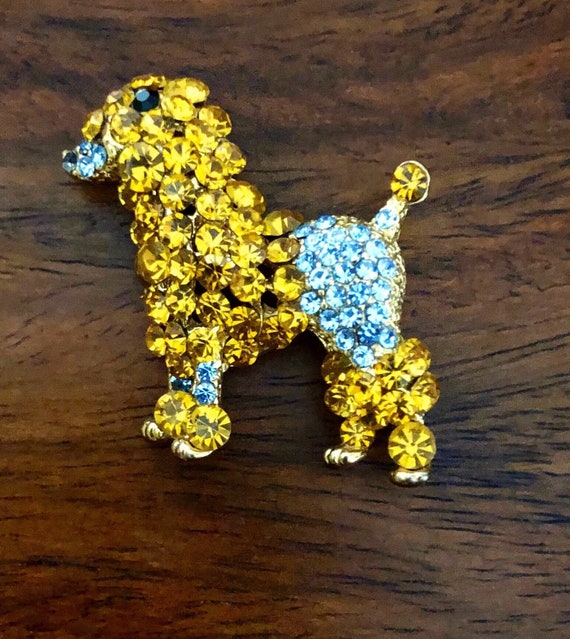 Poodle Brooch, Sparkling Poodle, Crystal Dog Pin,… - image 2