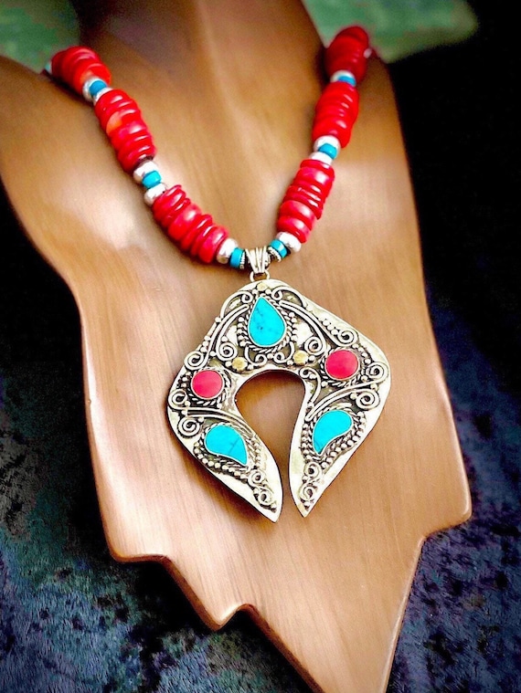 Tibetan coral necklace store