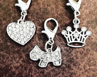 Rhinestone Pet Collar Charm: Sparkling Dog Bone Dangle