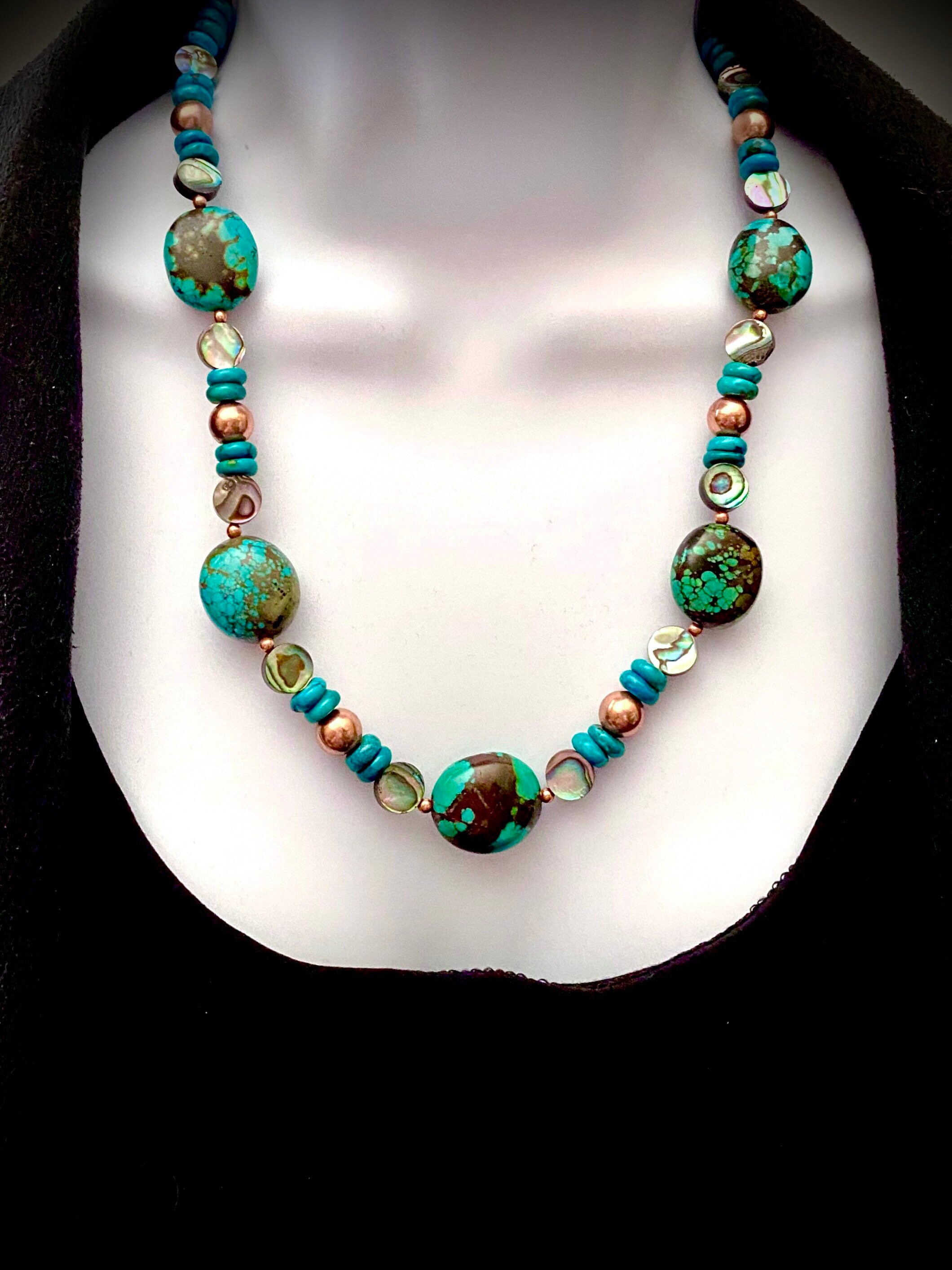 Turquoise necklace real Clearance
