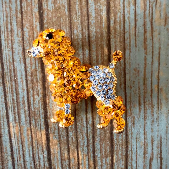 Poodle Brooch, Sparkling Poodle, Crystal Dog Pin,… - image 3