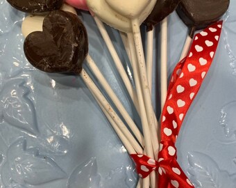 Chocolate Heart Pop Bouquet Valentines Day Lollipops