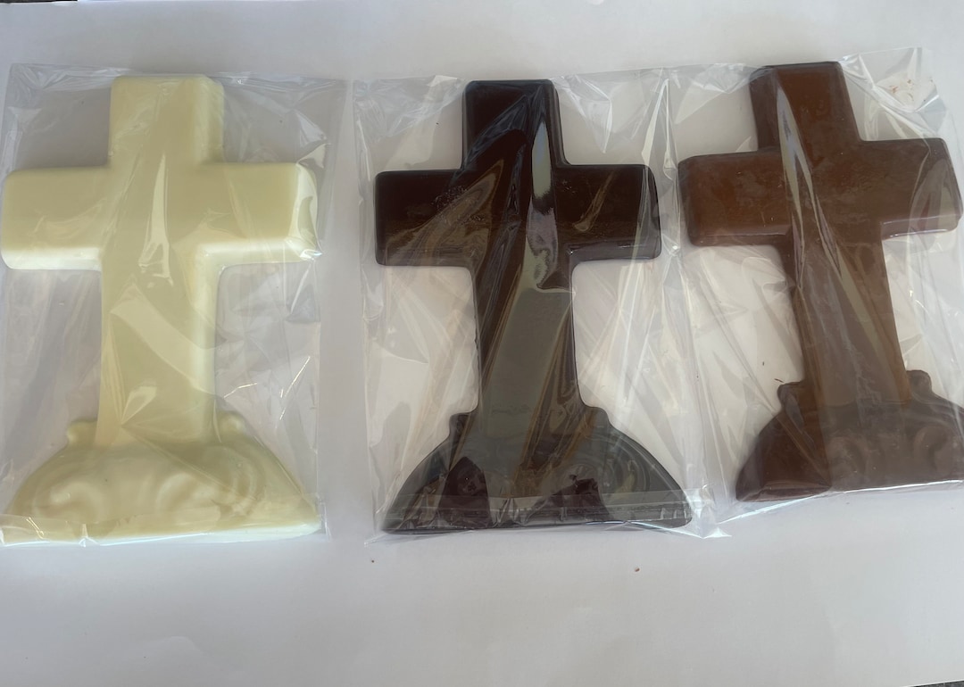 Chocolate Crosses for Easter Milk Dark and White Chocolate Set of 3 Etsy