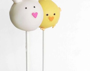 Easter bunnies or chicks vanilla cake pops